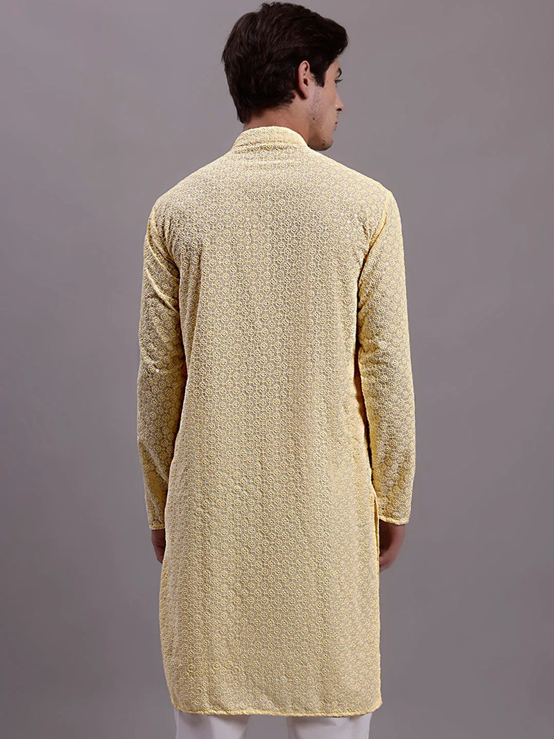 Yellow Cotton Solid Indian Wear KO_5000Yellow | DesiQlo