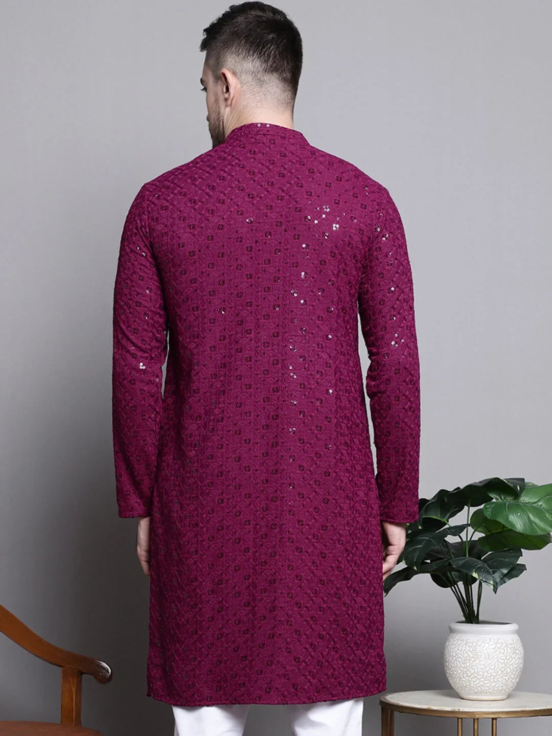 Purple Cotton Solid Indian Wear KO_5006Purple | DesiQlo