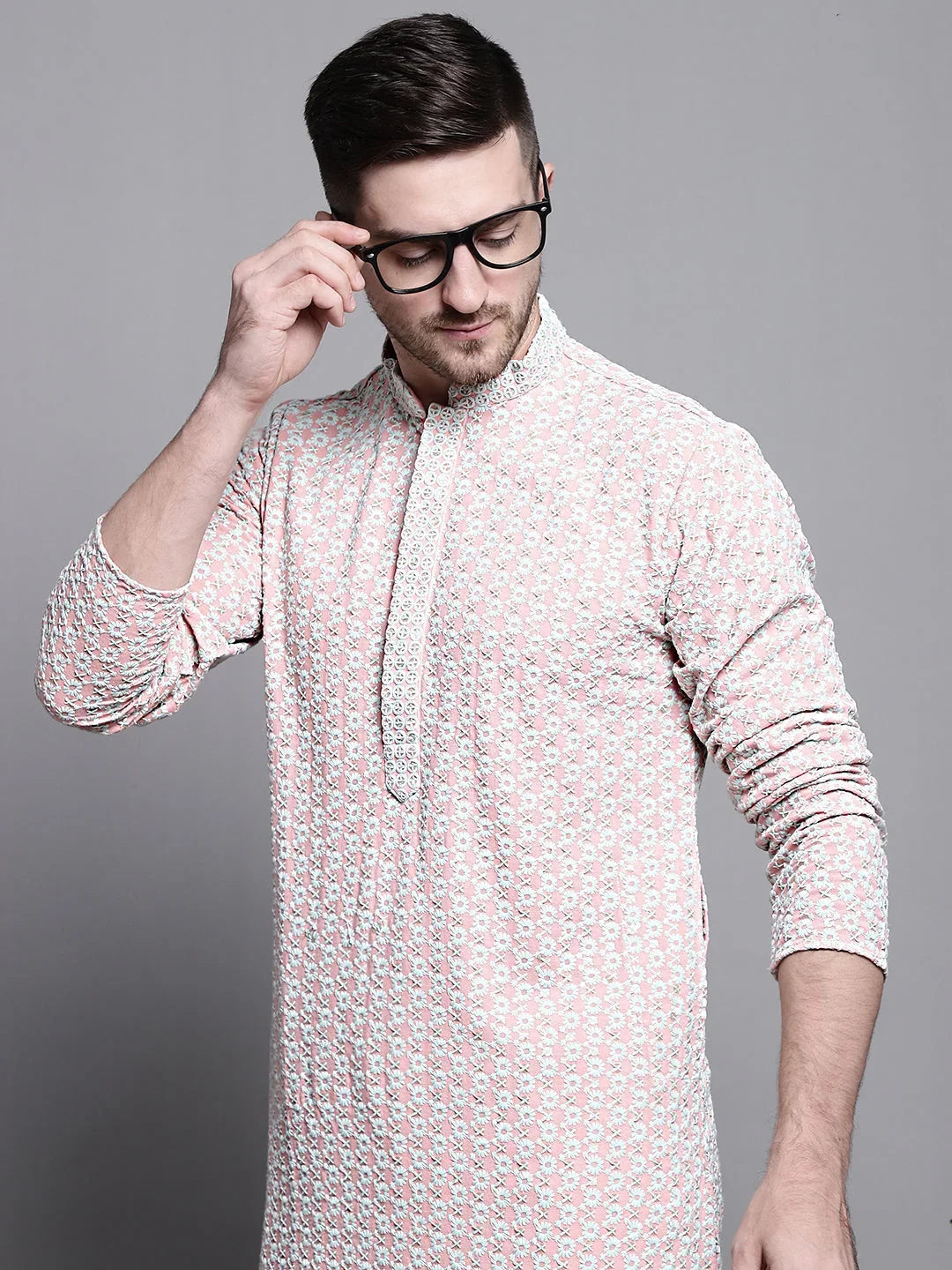 Orange Cotton Solid Indian Wear KO_5008Peach | DesiQlo