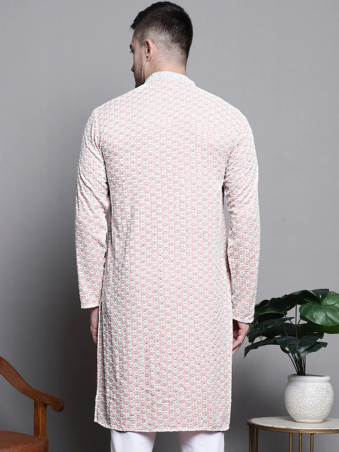 Orange Cotton Solid Indian Wear KO_5008Peach | DesiQlo