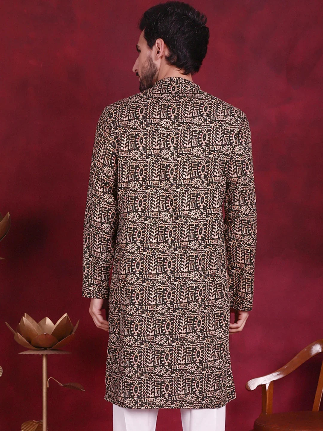 Green Rayon Solid Indian Wear KO_5014Olive | DesiQlo