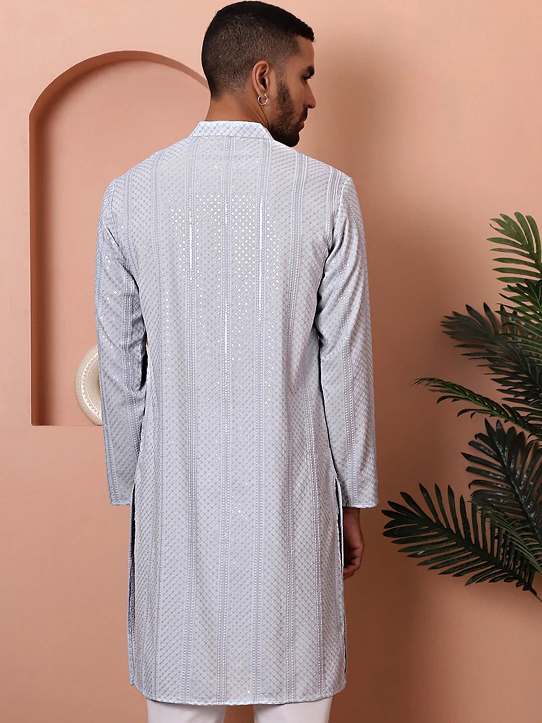Grey Rayon Solid Indian Wear KO_5015Light-Grey | DesiQlo