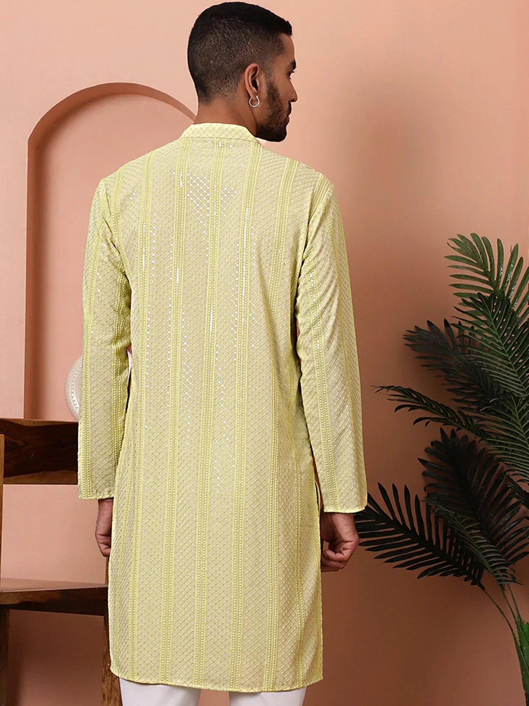 Yellow Rayon Solid Indian Wear KO_5015Lime | DesiQlo