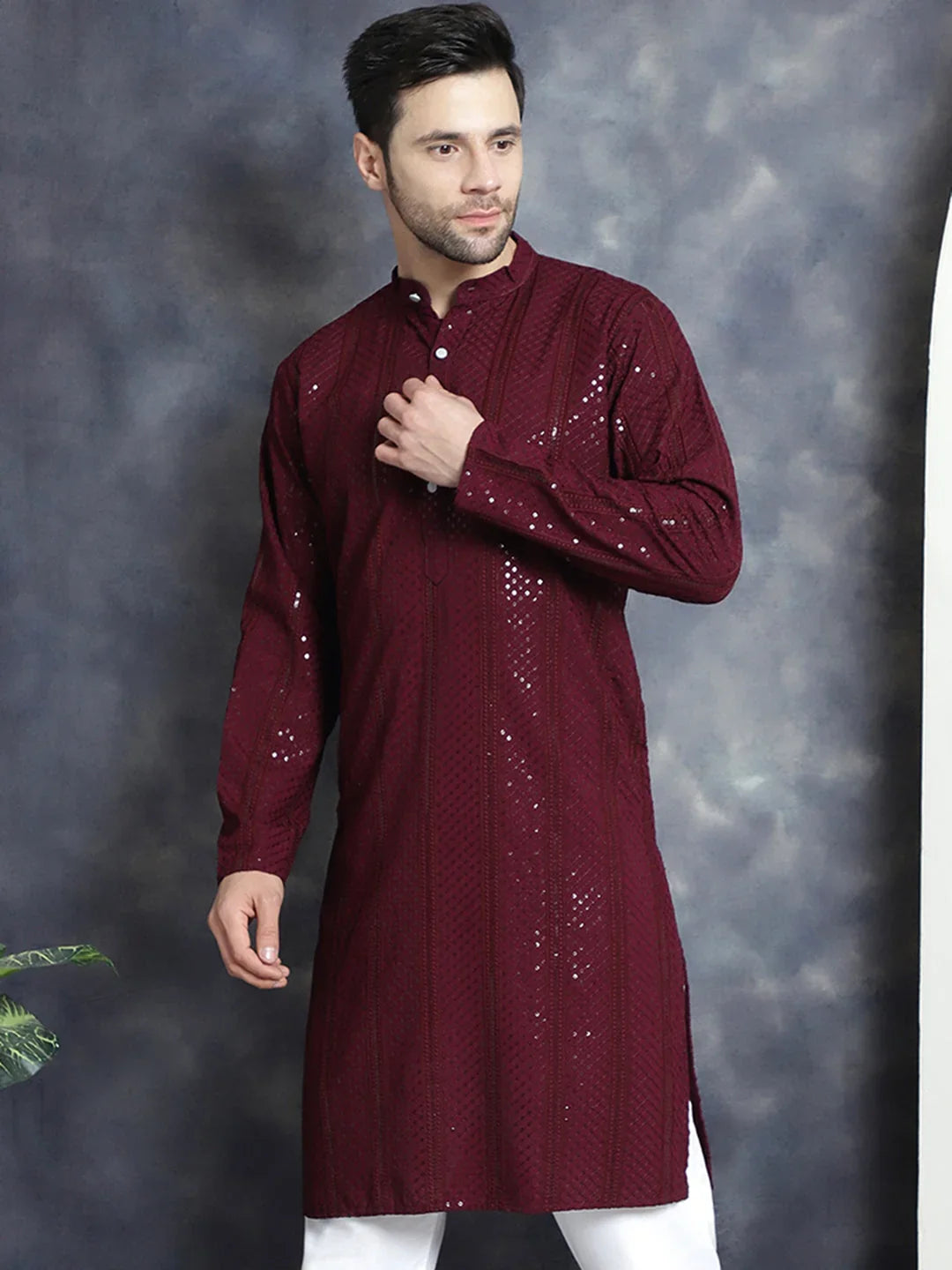 Purple Rayon Solid Indian Wear KO_5015Purple | DesiQlo