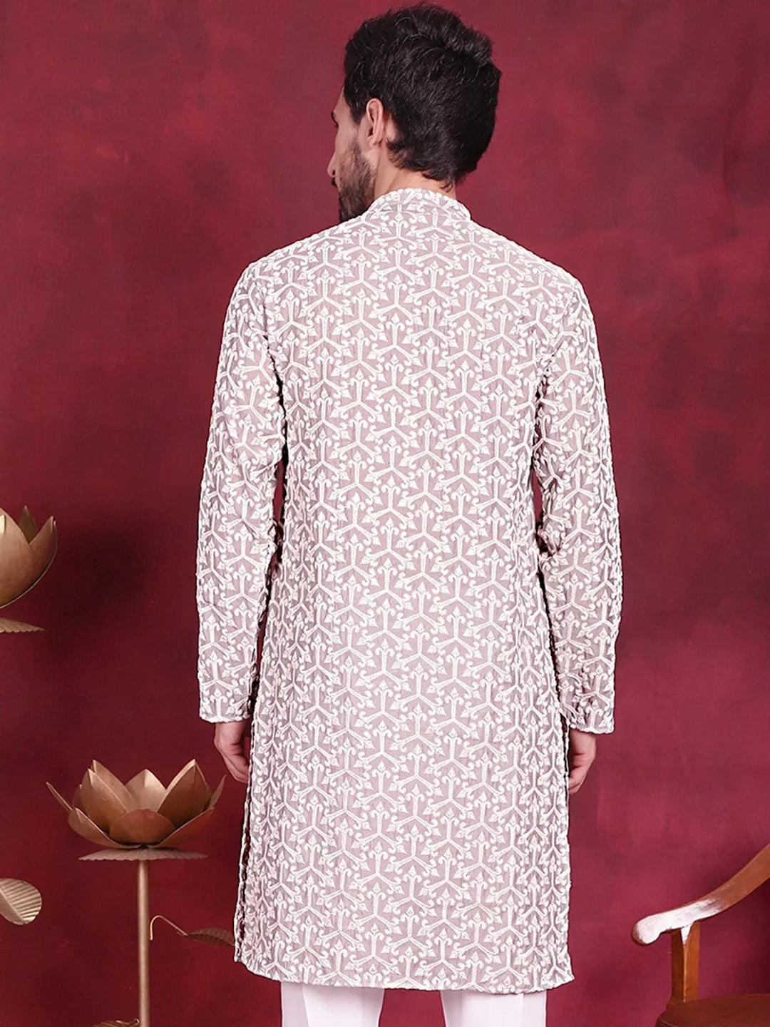 Grey Cotton Solid Indian Wear KO_5020Grey | DesiQlo
