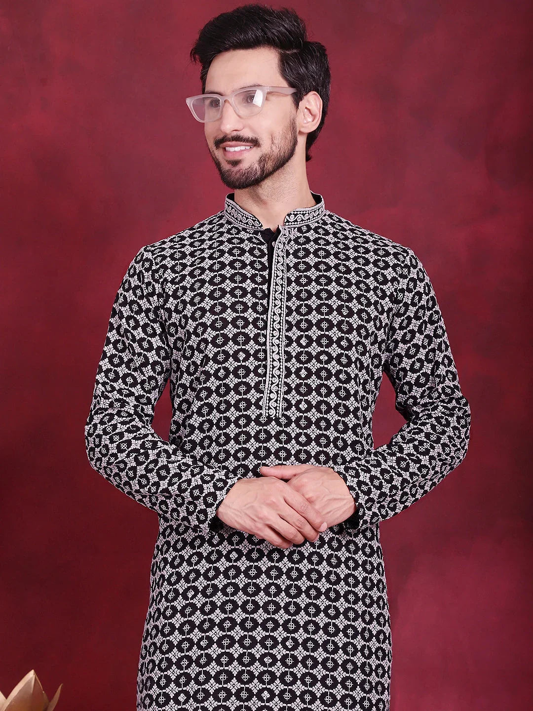 Grey Rayon Solid Indian Wear for Men | DesiQlo India