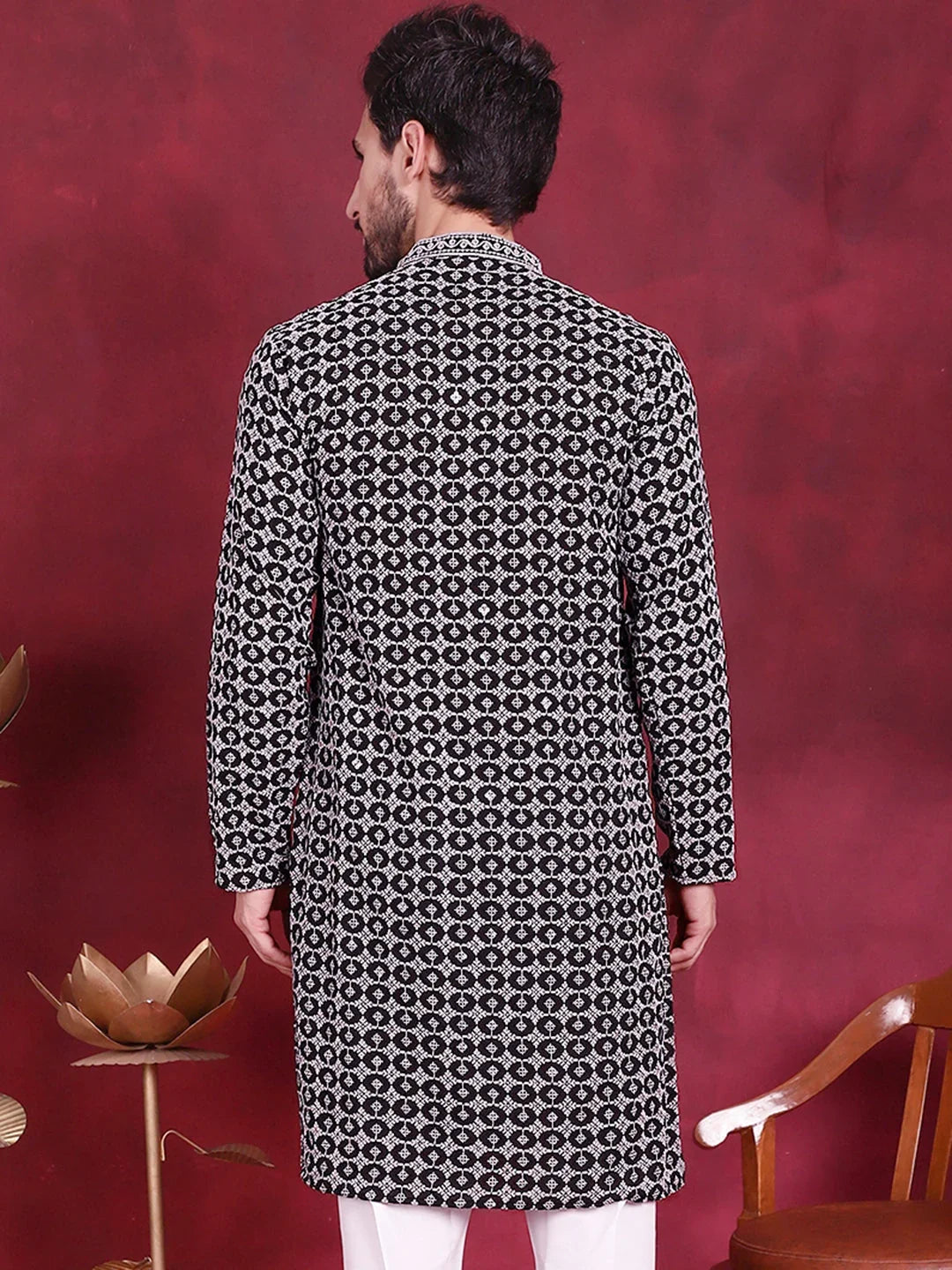 Grey Rayon Solid Indian Wear for Men | DesiQlo India