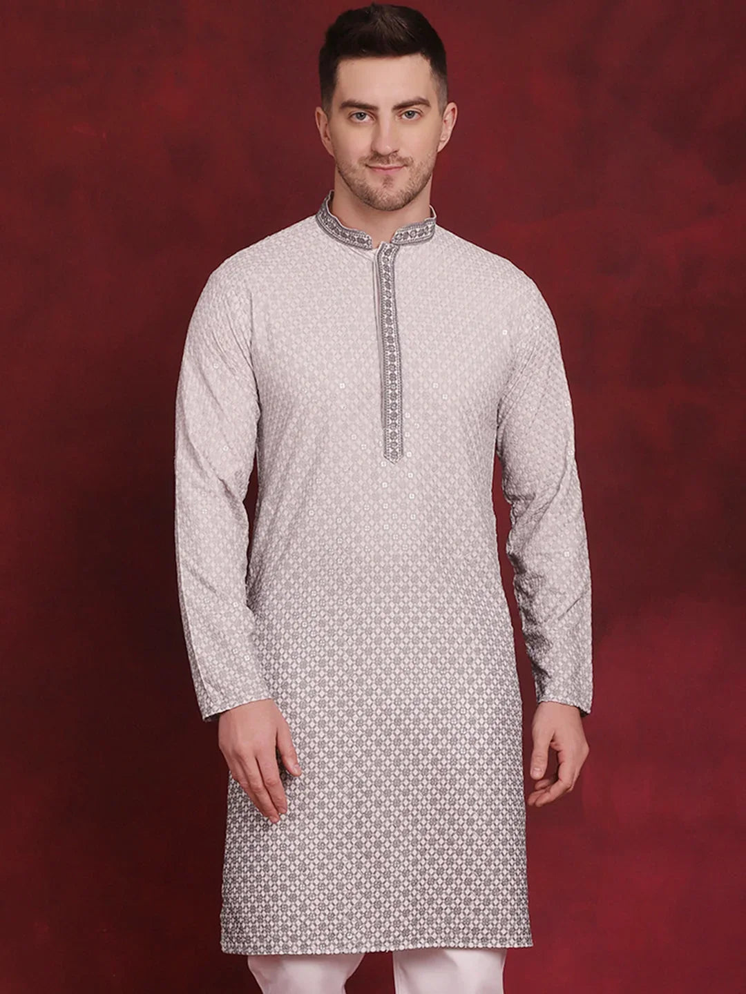 Grey Rayon Solid Indian Wear KO_5025Grey | DesiQlo