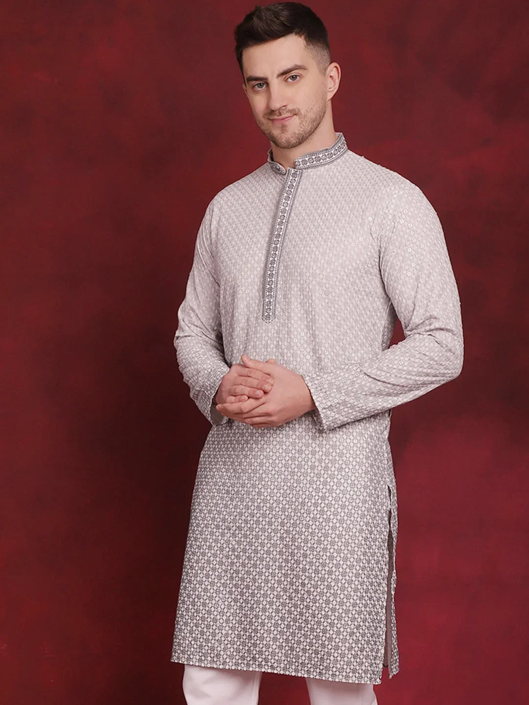 Grey Rayon Solid Indian Wear KO_5025Grey | DesiQlo