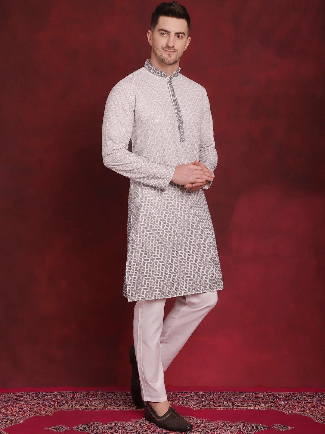 Grey Rayon Solid Indian Wear KO_5025Grey | DesiQlo