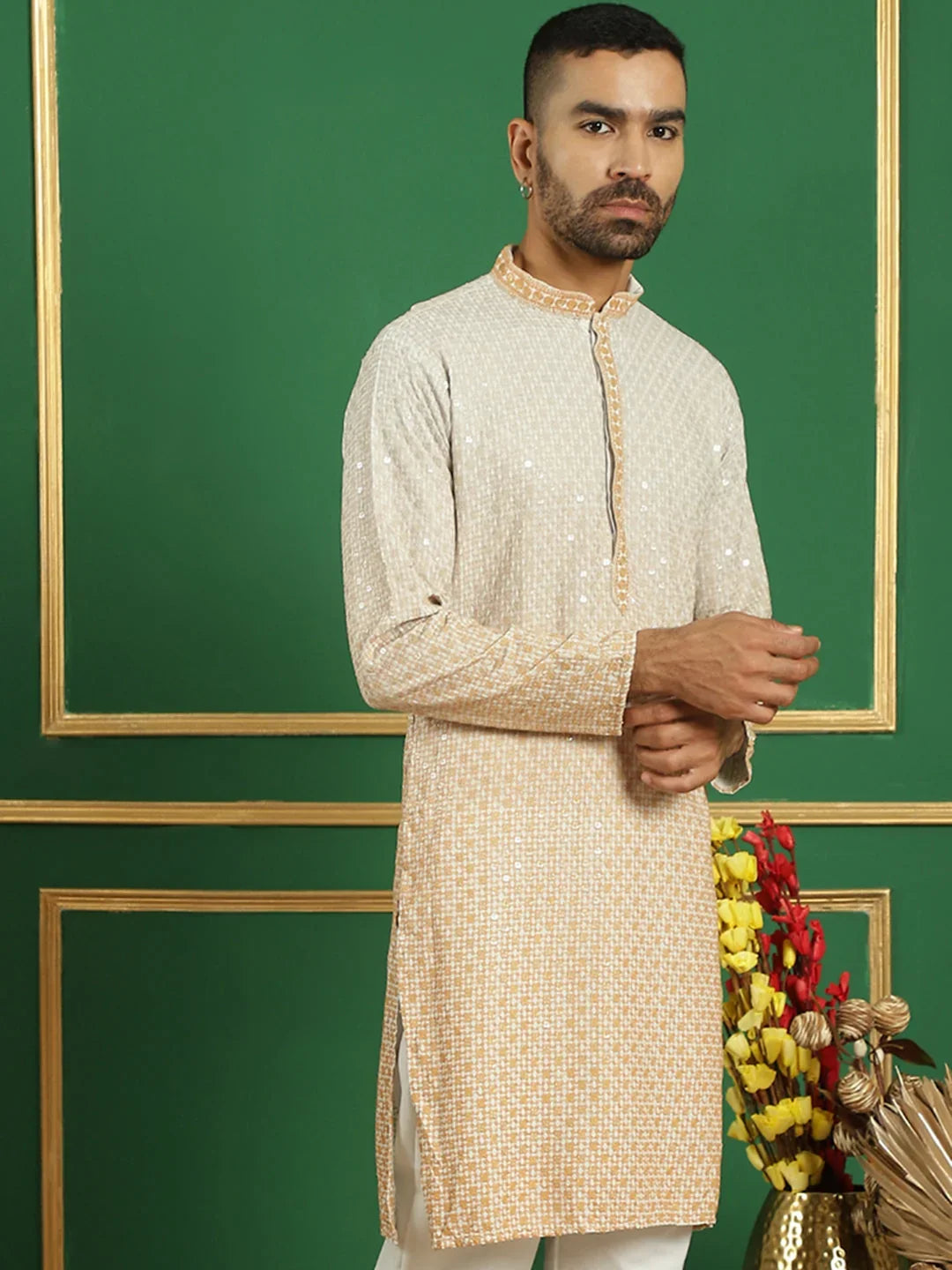 Yellow Rayon Solid Indian Wear KO_5025Mustard | DesiQlo