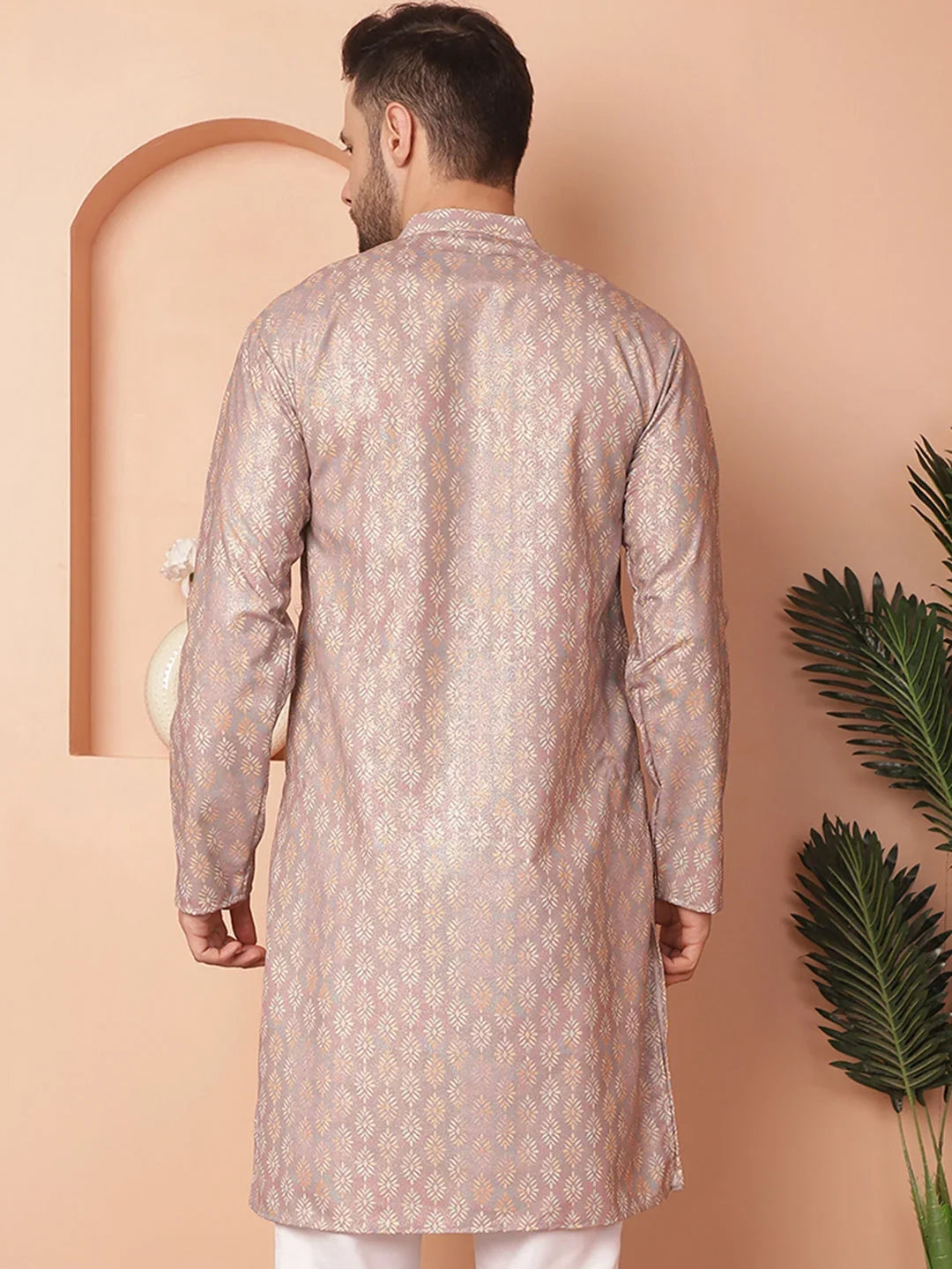 Orange Cotton Solid Indian Wear KO_5036Peach | DesiQlo