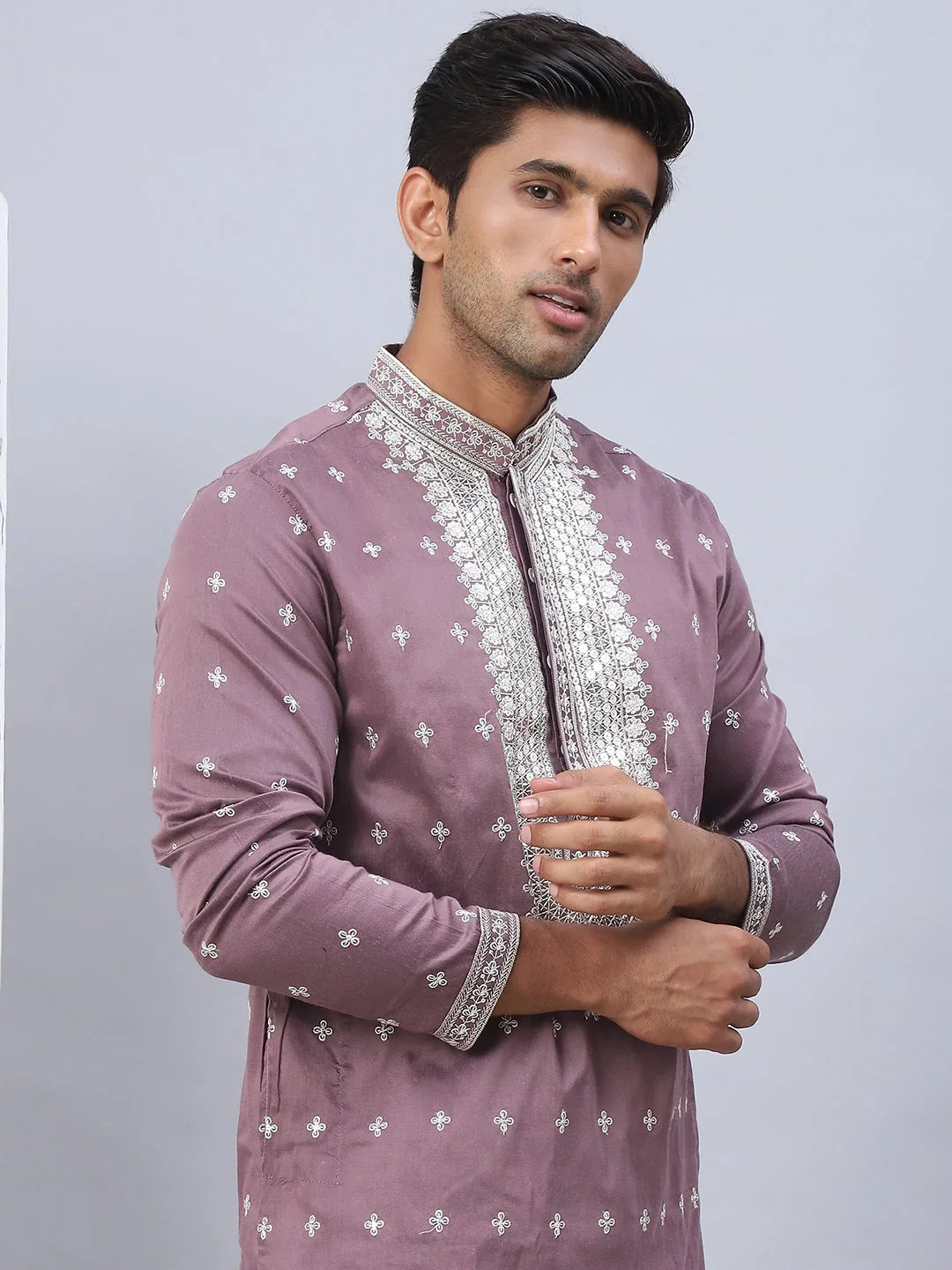 Purple Cotton Solid Indian Wear KO_5038Magenta | DesiQlo