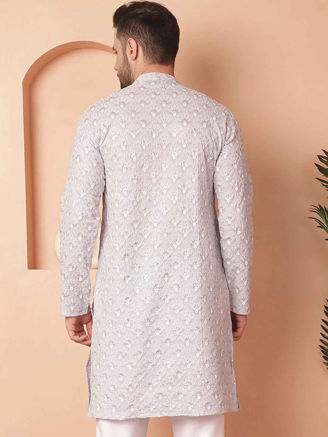 Grey Cotton Solid Indian Wear KO_5041Grey | DesiQlo