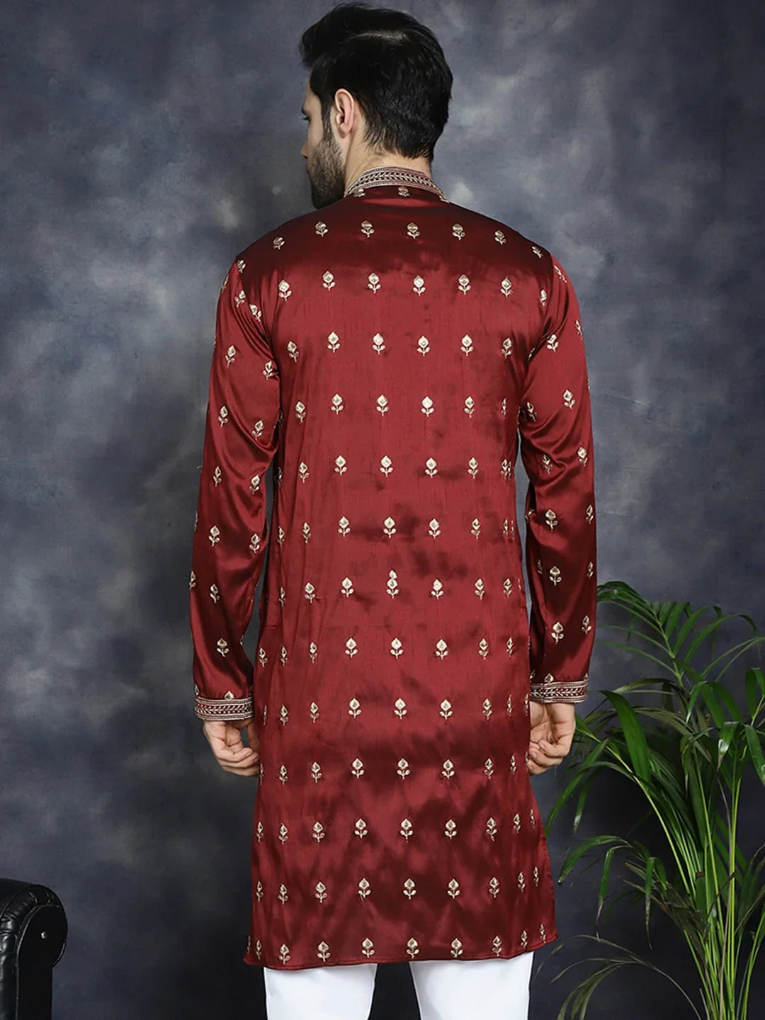 Maroon Cotton Solid Indian Wear KO_5042Maroon | DesiQlo