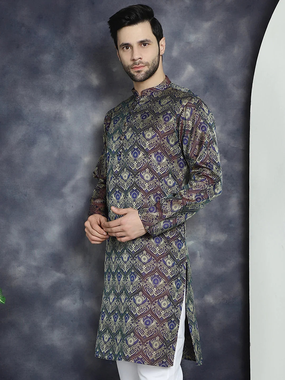 Purple Cotton Solid Indian Wear KO_5043Purple | DesiQlo