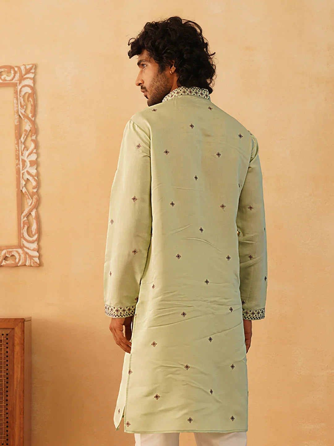 Green Cotton Solid Indian Wear KO_5046Pista | DesiQlo