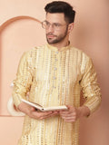 Men's Mirror Work Kurtas-KO-5055Golden