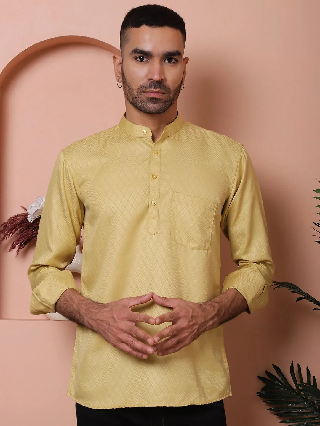 Beige Cotton Solid Indian Wear KO_5064Beige | DesiQlo