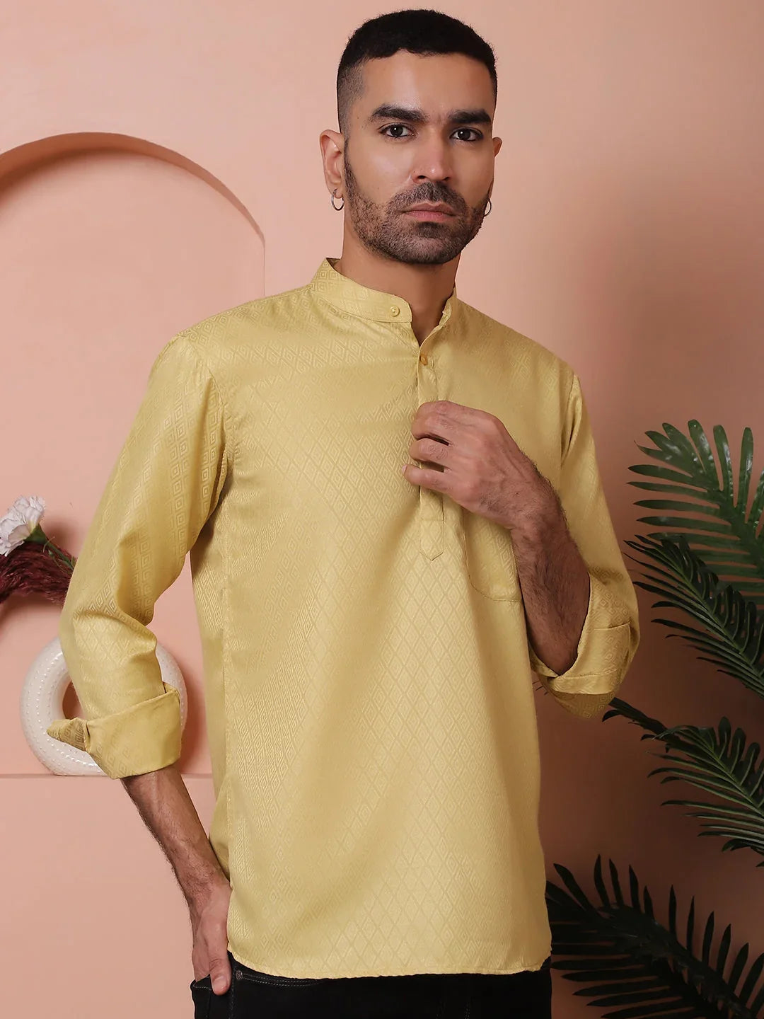 Beige Cotton Solid Indian Wear KO_5064Beige | DesiQlo