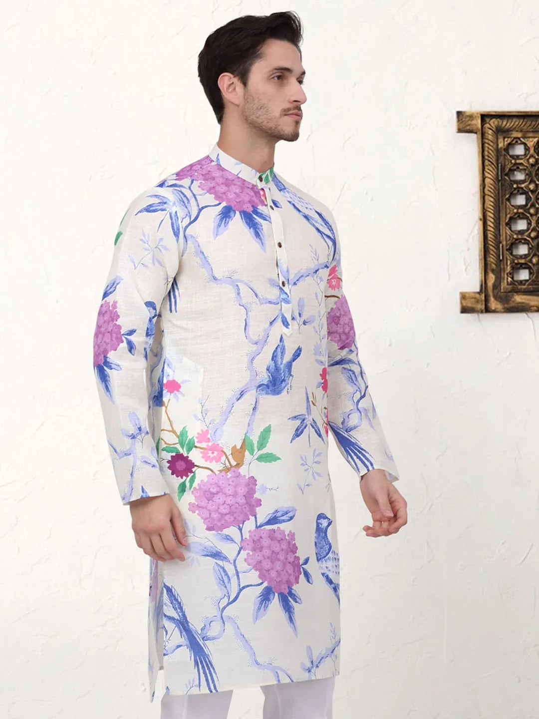 Blue Cotton Solid Indian Wear KO_5079Blue | DesiQlo