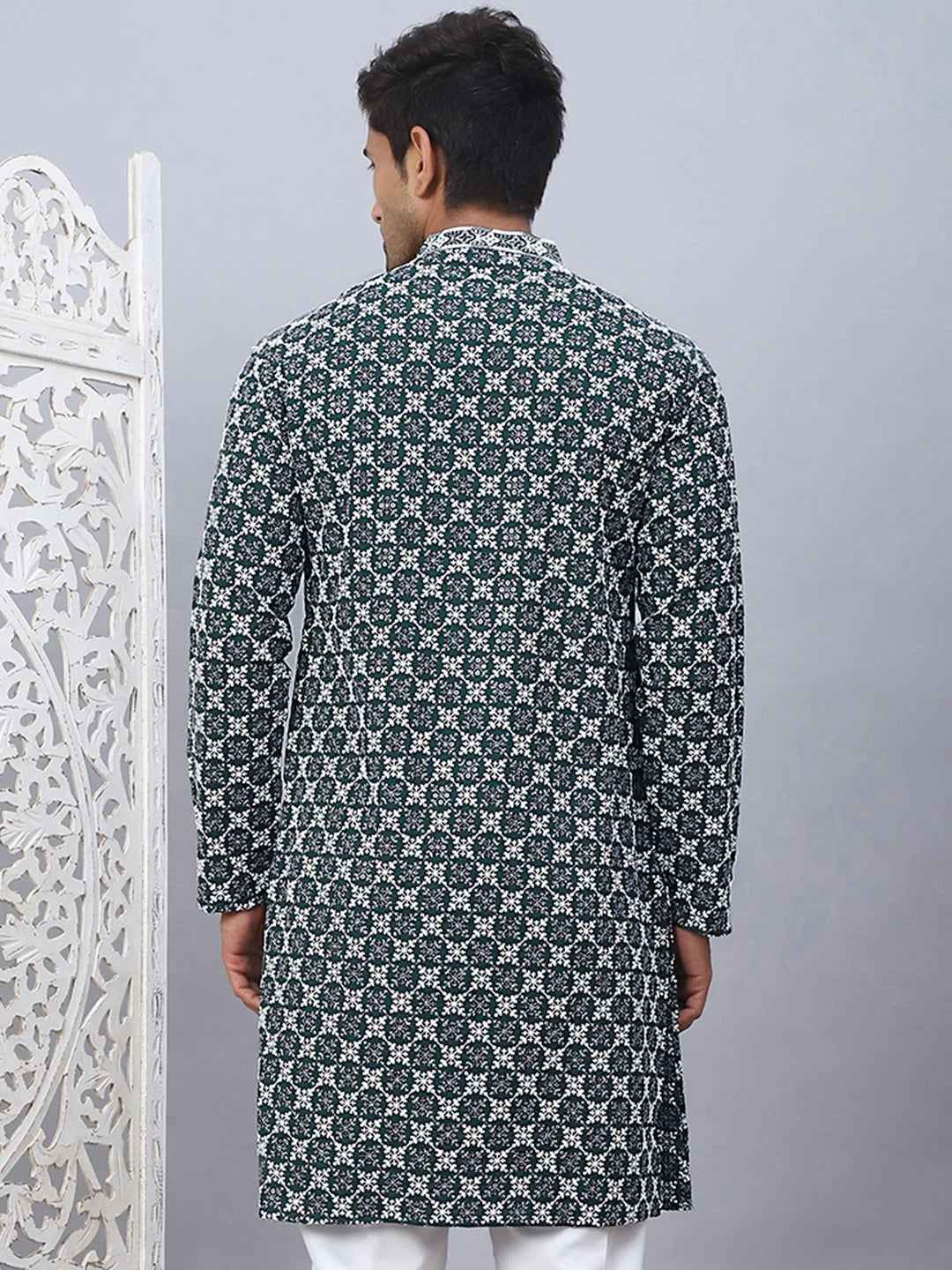 Green Rayon Solid Indian Wear KO_5092Olive | DesiQlo