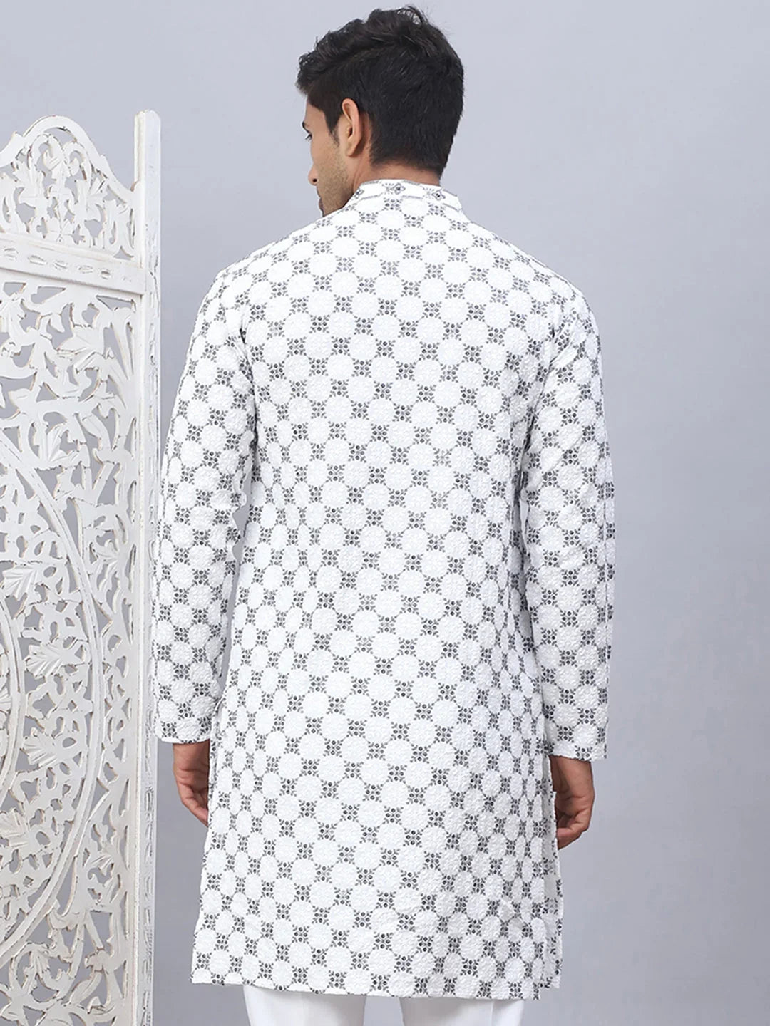 White Rayon Solid Indian Wear KO_5092White | DesiQlo