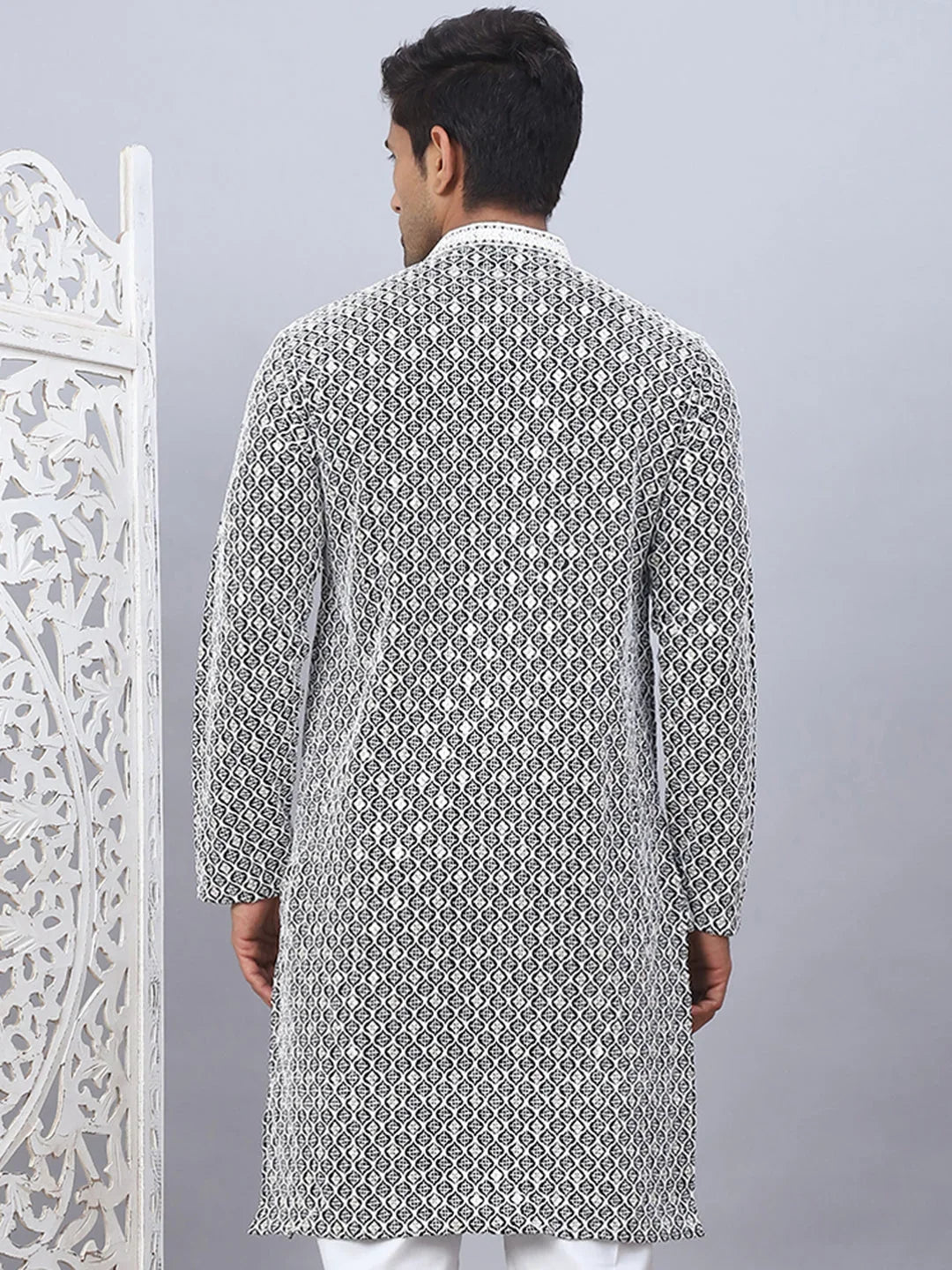 Black Cotton Solid Indian Wear KO_5094Black | DesiQlo