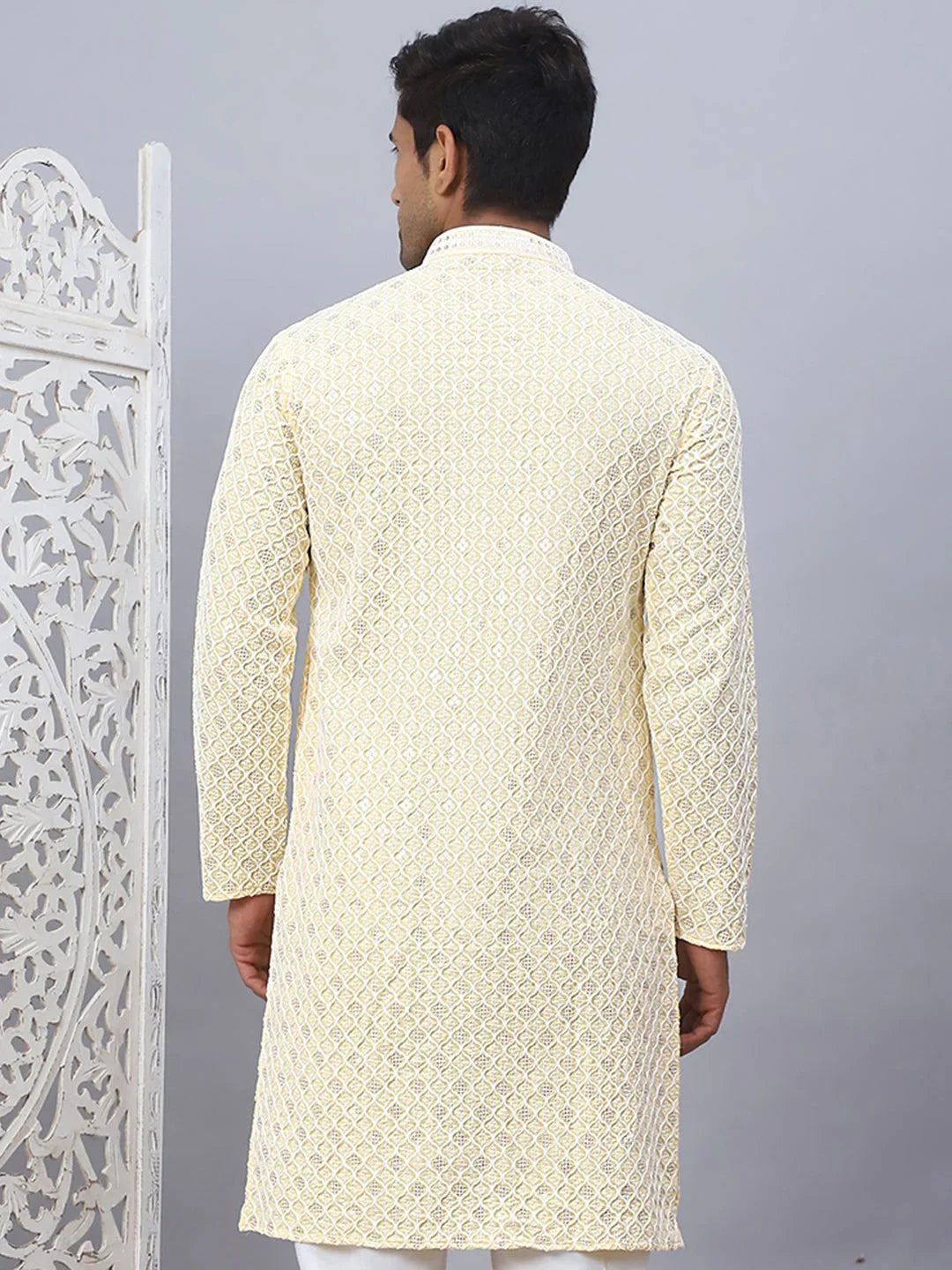 Yellow Cotton Solid Indian Wear KO_5094Yellow | DesiQlo