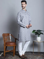 Men's Cotton Floral printed Indian Kurta Only