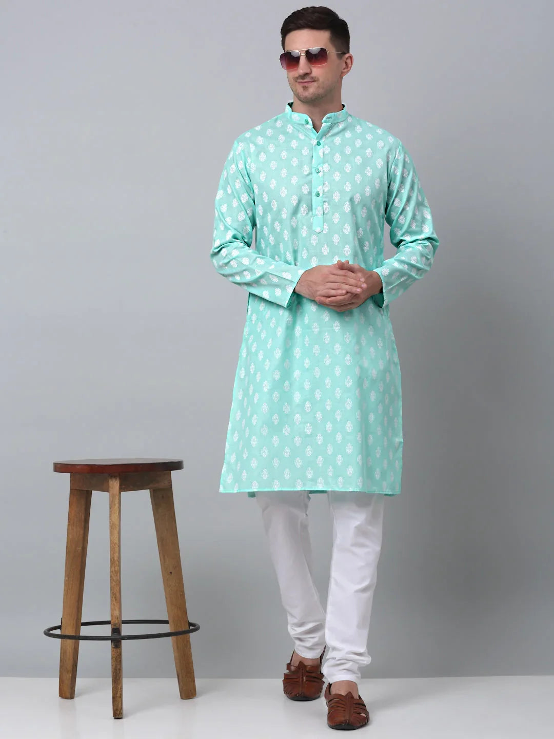 Green Cotton Solid Indian Wear KO_650Green | DesiQlo