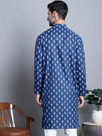 Men's Cotton Light Floral printed Kurta Only