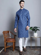 Men's Cotton Light Floral printed Kurta Only