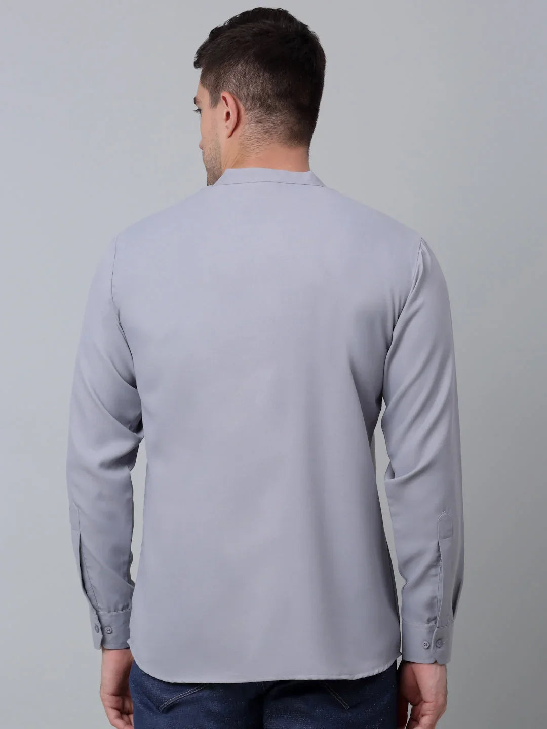 Grey Cotton Solid Indian Wear KO_677Light-Grey | DesiQlo