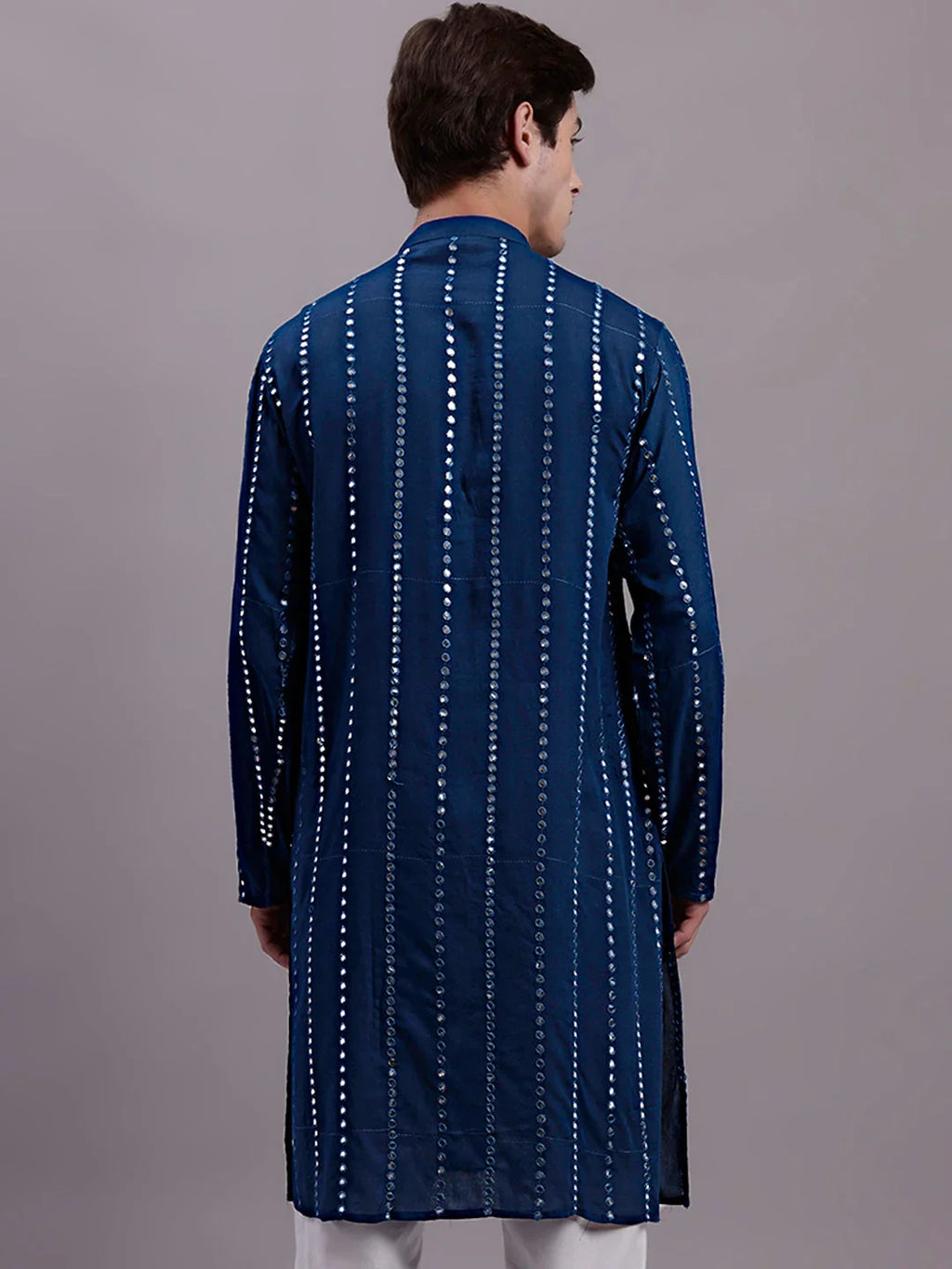 Men's Embroidered Mirror Work Kurtas