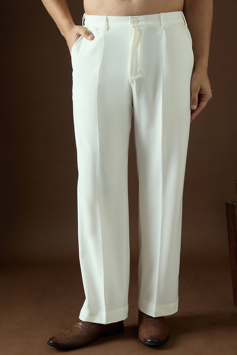 White Modal Solid Formalwear for Men | DesiQlo India