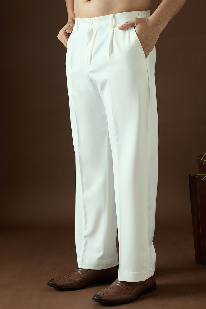 White Modal Solid Formalwear for Men | DesiQlo India
