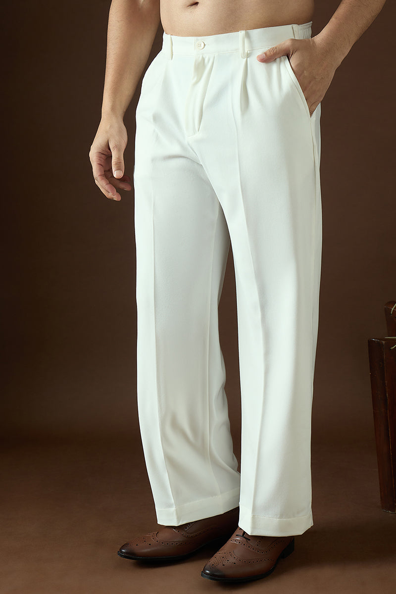 White Modal Solid Formalwear for Men | DesiQlo India