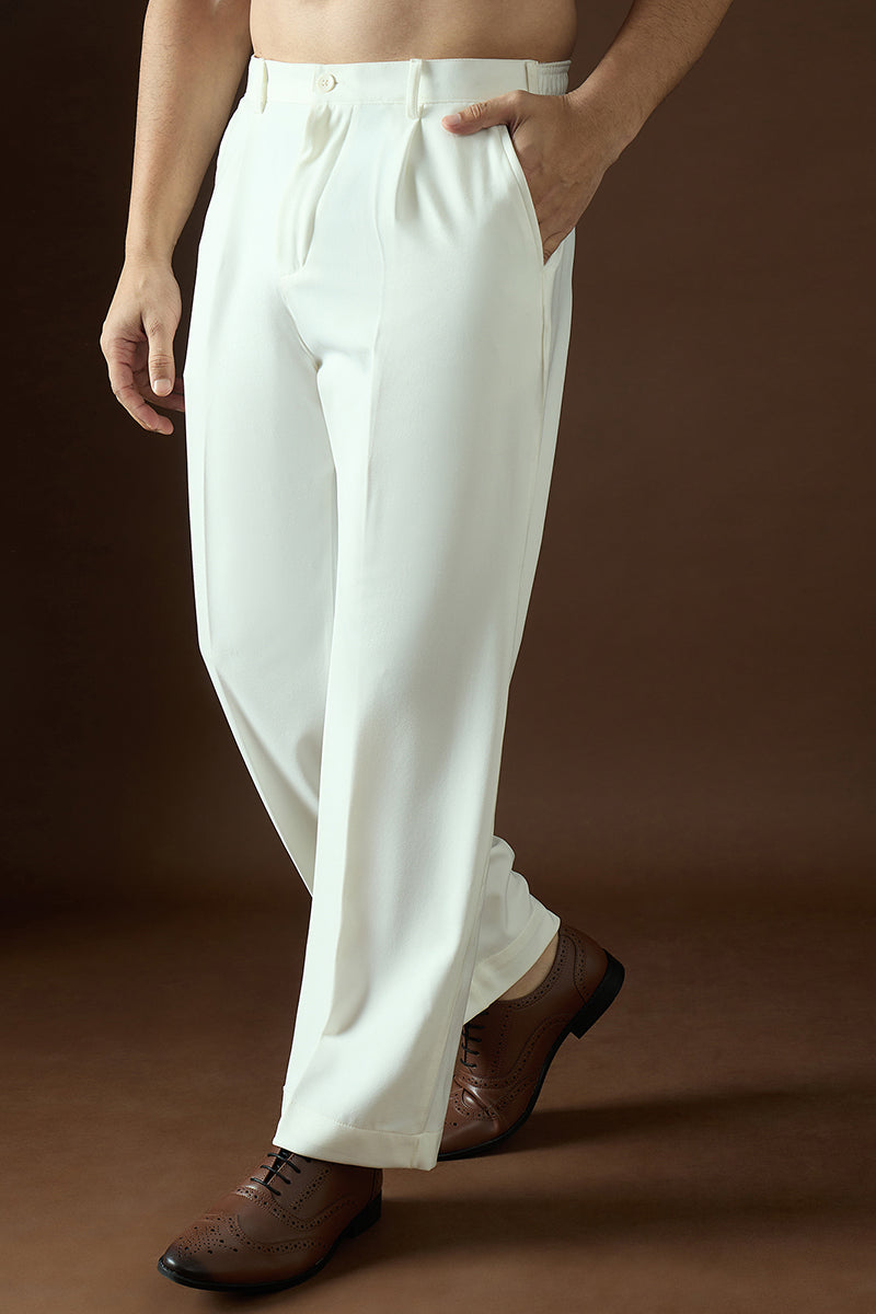 White Modal Solid Formalwear for Men | DesiQlo India