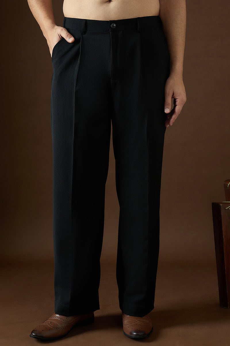Black Modal Solid Formalwear for Men | DesiQlo India