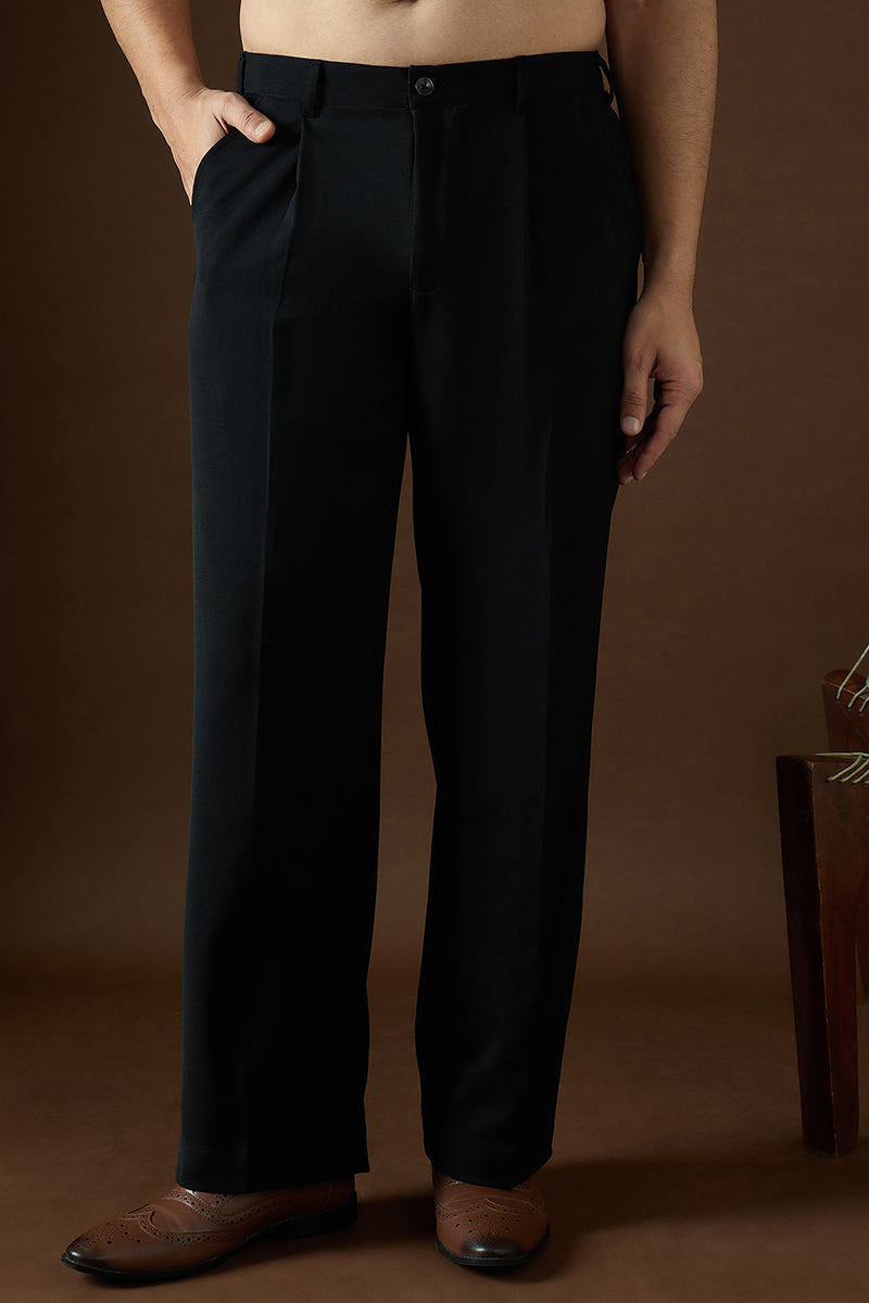 Black Modal Solid Formalwear for Men | DesiQlo India