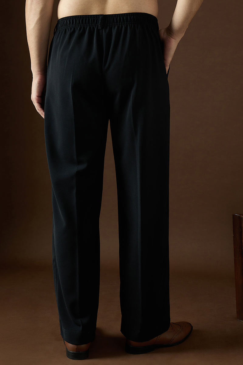 Black Modal Solid Formalwear for Men | DesiQlo India