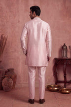 Pink Silk Blend Embroidered Straight Kurta Sets MKSET2401