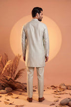 Green Silk Blend Embroidered Straight Kurta Sets MKSET2402