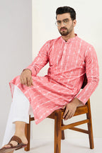 Peach Viscose Rayon Abstract Embroidered Chikankari Straight Kurta MKU1064