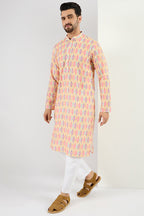 Yellow Viscose Rayon Abstract Embroidered Chikankari Straight Kurta MKU1066