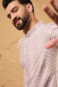 Lavender Viscose Rayon Solid Embroidered Straight Ethnic Kurta HOPMKU1101