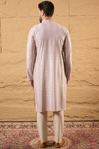 Lavender Viscose Rayon Solid Embroidered Straight Ethnic Kurta HOPMKU1101
