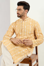 Yellow Viscose Rayon Abstract Embroidered Chikankari Straight Kurta MKU1119