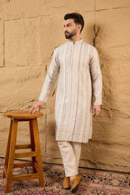 Pink Silk Embroidered Mandarin Collar Straight Kurta MKU1129